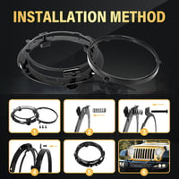 RIGIDON 2x7 Inch Kerek LED Fényszóró 50W 5000 LM Offroad Autó Világítás Wrangler Hummer 5