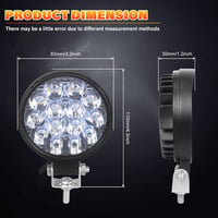 RIGIDON 3.2 hüvelykes 42W kör LED munkalámpa 6000K ködlámpa tolatófény 12 2