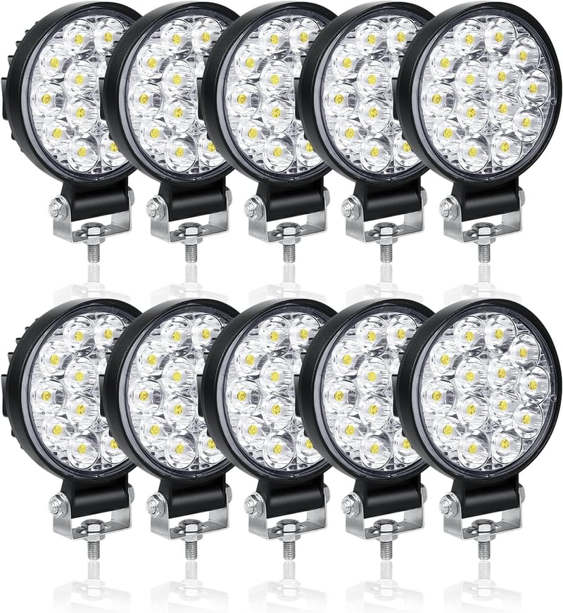 RIGIDON 3.2 hüvelykes 42W kör LED munkalámpa 6000K ködlámpa tolatófény 12