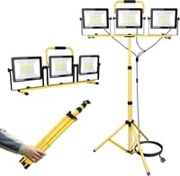 RIGIDON 300W LED Munkalámpa Állvánnyal, 30000 lm Reflektor Építkezéshez és Műhelybe 1
