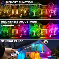 RIGIDON 30W RGB LED reflektor távirányítóval, 16 szín, dimmelhető kerti lámpa 6