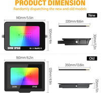 RIGIDON 30W RGB LED reflektor távirányítóval, 16 szín, dimmelhető kerti lámpa 3