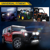 RIGIDON 34 hüvelykes 86 cm 468 W vízálló LED fénysor készlet 12 V kábelköteggel 6000 K fehér off-road fénysáv autóhoz SUV UTV ATV kamion 4x4 6
