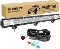 RIGIDON 34 hüvelykes 86 cm 468 W vízálló LED fénysor készlet 12 V kábelköteggel 6000 K fehér off-road fénysáv autóhoz SUV UTV ATV kamion 4x4 1