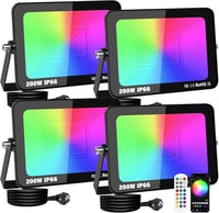 RIGIDON 4 darabos RGB LED reflektor 200W okos kültéri spotlámpa vízálló 1