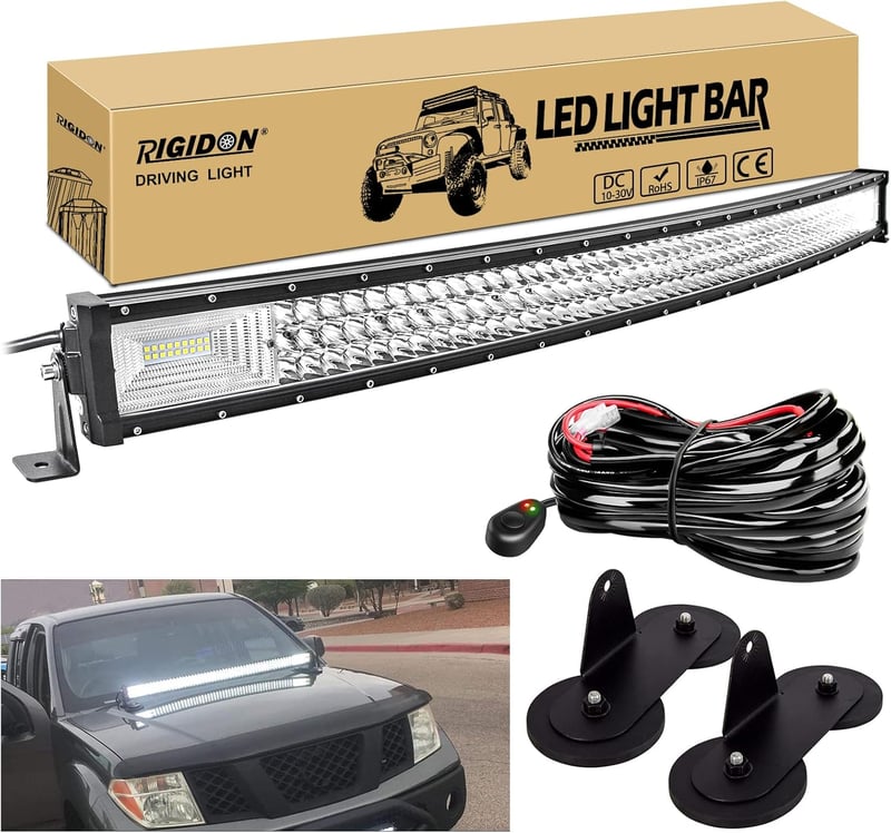 RIGIDON 42 Inch 540W Ívelt LED Munkalámpa Autóhoz, Off-Road Világítás SUV ATV Terepjáróhoz