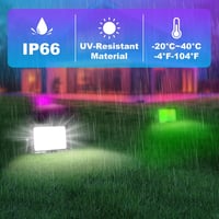 RIGIDON 4x RGB LED reflektor 150W okos kültéri lámpa app vezérléssel 6