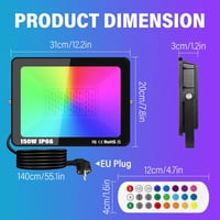 RIGIDON 4x RGB LED reflektor 150W okos kültéri lámpa app vezérléssel 2