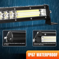 RIGIDON 50 cm-es LED Fénysáv 180W - Vízálló Alumínium Kiegészítő Világítás Terepjárókhoz, Teherautókhoz, Traktorokhoz, 12/24V, 6000K 3