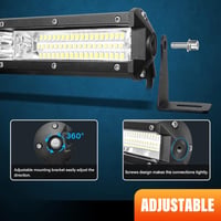 RIGIDON 50 cm-es LED Fénysáv 180W - Vízálló Alumínium Kiegészítő Világítás Terepjárókhoz, Teherautókhoz, Traktorokhoz, 12/24V, 6000K 5