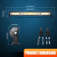 RIGIDON 50 cm-es LED Fénysáv 180W - Vízálló Alumínium Kiegészítő Világítás Terepjárókhoz, Teherautókhoz, Traktorokhoz, 12/24V, 6000K 2