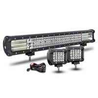 RIGIDON 59 cm 570W LED Svetelná rampa s kabelážou, 2x60W Spot Offroad Svetlá, Vodotesné LED Pracovné svetlo SUV ATV Nákladné auto Traktor 6000K 1