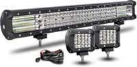 RIGIDON 59 cm 570W LED Fényhíd Kábelköteg-gel, 2x60W Spot Offroad Világítás, Vízálló LED Munkalámpa SUV ATV Teherautó Traktor 6000K 1
