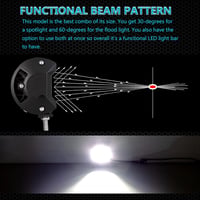 RIGIDON 59 cm 570W LED Fényhíd Kábelköteg-gel, 2x60W Spot Offroad Világítás, Vízálló LED Munkalámpa SUV ATV Teherautó Traktor 6000K 7