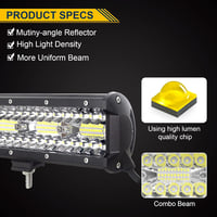 RIGIDON 8D 38cm 300W LED munkalámpa szett autóhoz, terepjáróhoz, traktorhoz - vízálló meleg fehér 4