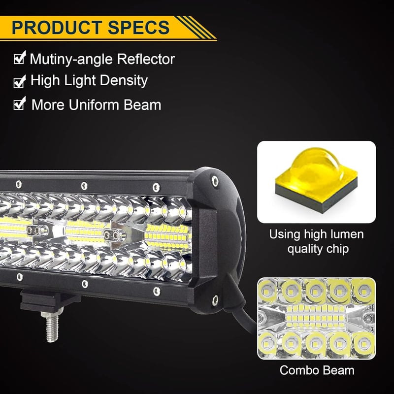 RIGIDON 2x 18cm 120W LED munkalámpa 12V/24V traktor teherautó ATV