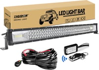 RIGIDON Háromszoros LED Fénysáv 405W 80cm - Terepjáró Világítás Autókhoz, SUV, ATV, UTV, Teherautó, 6000K Fehér Fény, 12V Kábelkészlettel 1