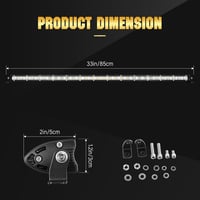 RIGIDON Keskeny LED Fénysáv 81cm 150W 12/24V - Terepjáró Világítás SUV, ATV, Traktor, Teherautó Járművekhez - 6000K Fehér Ködlámpa 2