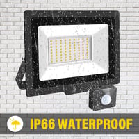 RIGIDON LED Reflektor Mozgásérzékelővel 50W 5000LM IP66 Vízálló Kültéri Lámpa 3000K Meleg Fehér Fény Kerthez Garázshoz Udvarhoz 5