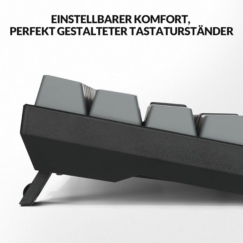 Rii 60% Wireless Mechanikus Gaming Billentyűzet RGB, Red Switch, QWERTZ, Fekete/Szürke
