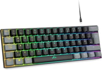 Rii 60% Wireless Mechanikus Gaming Billentyűzet RGB, Red Switch, QWERTZ, Fekete/Szürke 1