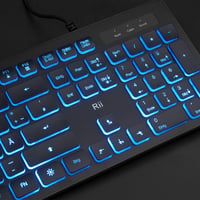 Rii Gaming Billentyűzet és Egér Szett LED Háttérvilágítással, Vezetékes QWERTZ 6