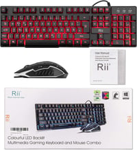 Rii Gaming Billentyűzet és Egér Szett LED Háttérvilágítással PC-hez 9