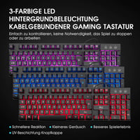 Rii Gaming Billentyűzet és Egér Szett LED Háttérvilágítással PC-hez 2