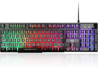 Rii Gaming Billentyűzet USB RGB LED Világítással PC PS4 Német Kiosztás 1