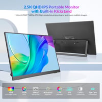 Prenosný monitor Rii 16 palcov 144Hz QHD 2.5K 2560x1600 IPS HDR FreeSync 100% sRGB USB-C HDMI pre notebook, PC, Mac, smartfón s držiakom VESA 2