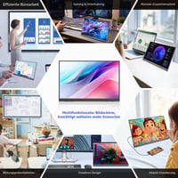 Prenosný monitor Rii 16 palcov 144Hz QHD 2.5K 2560x1600 IPS HDR FreeSync 100% sRGB USB-C HDMI pre notebook, PC, Mac, smartfón s držiakom VESA 5