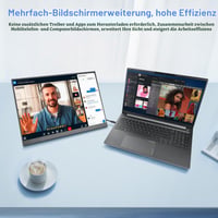 Prenosný monitor Rii 16 palcov 144Hz QHD 2.5K 2560x1600 IPS HDR FreeSync 100% sRGB USB-C HDMI pre notebook, PC, Mac, smartfón s držiakom VESA 4