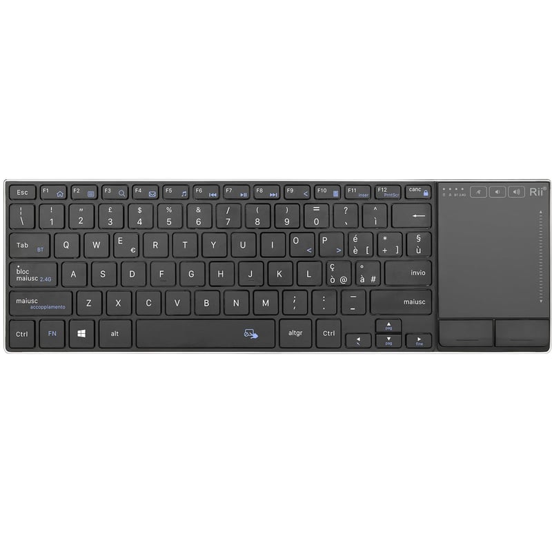 Rii Mini i22S Bezdrôtová + Bluetooth Klávesnica s Touchpadom - Smart TV, TV Box, Tablet, Smartfón, Konzola, PC, Fire TV Kompatibilné