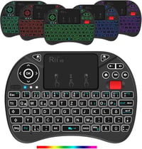 Rii Mini Vezeték Nélküli Billentyűzet Érintőpaddal, 8 RGB Háttérvilágítási Móddal, Tölthető, Smart TV, PC, Xbox Kompatibilis, 10m Hatótáv 2