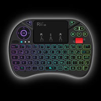 Rii Mini Vezeték Nélküli Billentyűzet Érintőpaddal, 8 RGB Háttérvilágítási Móddal, Tölthető, Smart TV, PC, Xbox Kompatibilis, 10m Hatótáv 5