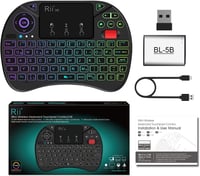 Rii Mini Vezeték Nélküli Billentyűzet Érintőpaddal, 8 RGB Háttérvilágítási Móddal, Tölthető, Smart TV, PC, Xbox Kompatibilis, 10m Hatótáv 6
