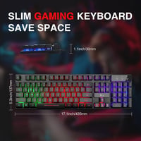 Rii RK100+ RGB LED háttérvilágítású nagy méretű mechanikus gamer billentyűzet 3