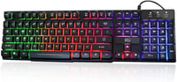 Rii RK100+ RGB LED háttérvilágítású nagy méretű mechanikus gamer billentyűzet 1