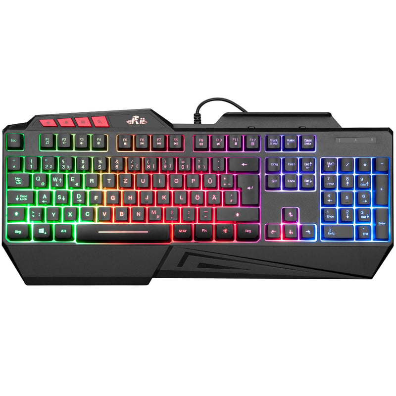 Rii RK202 Gaming Tipkovnica, RGB Pozadinsko Osvjetljenje USB Igraća Klavijatura s 19 Anti-Ghosting Tipki, Kompatibilna s PC/Laptop/PS4/Xbox One