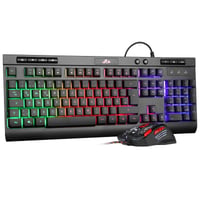 Rii RK900 Gaming Tipkovnica i Miš Set - RGB Pozadinsko Osvjetljenje, Ergonomski Dizajn, QWERTZ, PC/Laptop/Xbox/PS4/PS5 Kompatibilno 1