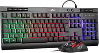 Rii RK900 Gamer Billentyűzet és Egér Szett - RGB Háttérvilágítás, Ergonomikus Kialakítás, QWERTZ, PC/Laptop/Xbox/PS4/PS5 Kompatibilis 1
