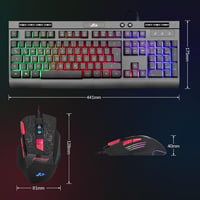 Rii RK900 Gamer Billentyűzet és Egér Szett - RGB Háttérvilágítás, Ergonomikus Kialakítás, QWERTZ, PC/Laptop/Xbox/PS4/PS5 Kompatibilis 6