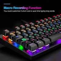 Rii RK908 Mechanikus Gaming Billentyűzet Spanyol QWERTY Kiosztás Numerikus Blokk Nélkül Fekete Kompakt Gamer Klaviatúra 8