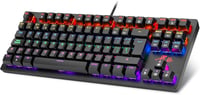 Rii RK908 Mechanikus Gaming Billentyűzet Spanyol QWERTY Kiosztás Numerikus Blokk Nélkül Fekete Kompakt Gamer Klaviatúra 1