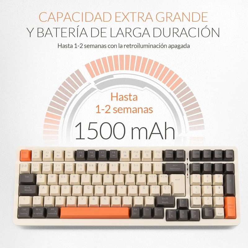 Rii RK909 Mechanikus Gamer Billentyűzet 96% Kék Kapcsolók LED Háttérvilágítás