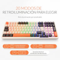 Rii RK909 Mechanikus Gamer Billentyűzet 96% Kék Kapcsolók LED Háttérvilágítás 3