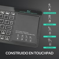 Rii RT518S Wireless Bluetooth Billentyűzet LED Háttérvilágítással és Touchpad-del 3