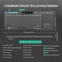 Rii RT518S Wireless Bluetooth Billentyűzet LED Háttérvilágítással és Touchpad-del 2