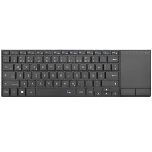 Rii Bežična Tipkovnica s Touchpadom - 2.4G+Bluetooth Veza, Njemački QWERTZ Raspored, Ultra-tanak Dizajn, Kompatibilna s Laptopom, PC-jem