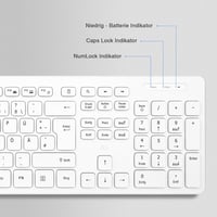 Rii Vezeték Nélküli Billentyűzet és Egér Szett - Csendes Gombokkal, 10m Hatótáv, 1000 DPI, PC/Laptop/Smart TV Kompatibilis - Fehér 3